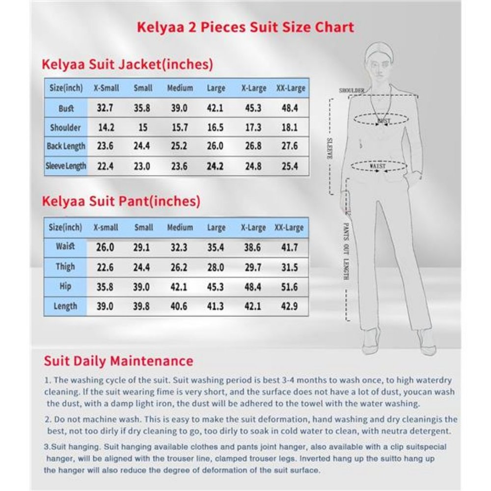 Women's 2 Piece Business Office Suit Lady Lapel Slim Fit Jacket and Pants Set - Picture 2 of 7
